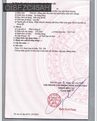 chính chủ tôi cần bán căn biệt thự mặt phố đông đúc kinh doanh - Phường Thới Hòa  -  Thị xã Bến Cát 