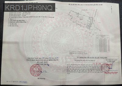 Bán đất tặng nhà 270/14 Đinh Bộ Lĩnh, Bình Thạnh, 109M2, Giá 9,4 tỷ - Phường 26  -  Quận Bình Thạnh 