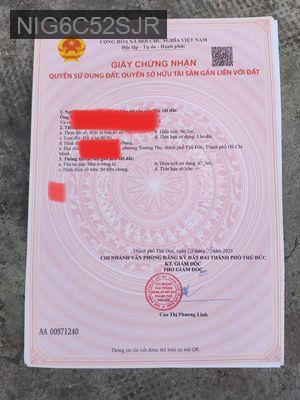 NHÀ Ở RIÊNG LẺ SỔ HỒNG - Phường Trường Thọ  -  Quận Thủ Đức 