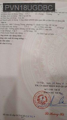 Bán nhà HXH 125 m²,ngã ba Tân Sơn- Quang Trung sầm uất - Phường 12  -  Quận Gò Vấp 