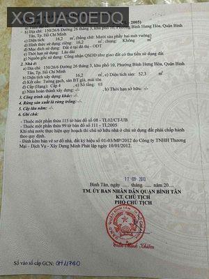 2,9 tỷ chính chủ đứng bán, 3 pn, đường 26/3 , Bình Hưng Hoà, Bình Tân - Phường Bình Hưng Hòa  -  Quận Bình Tân 