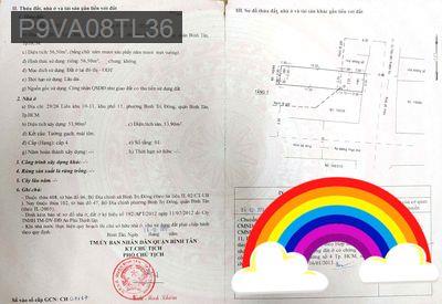 Cần bán nhà cấp 4 , gần chợ, trường học , hẻm thông 6m; - Phường Bình Trị Đông  -  Quận Bình Tân 