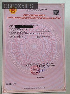 Bán căn nhà Mặt tiền đường Tân Hiệp 26, Hóc Môn - Xã Tân Hiệp  -  Huyện Hóc Môn 