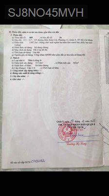 bán 1387m mặt tiền chợ bến xóm củi - Phường 11  -  Quận 8 