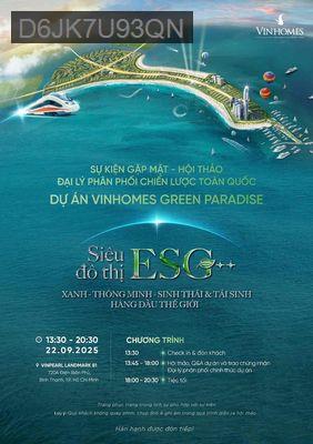 Vinhomes Green Paradise Cần Giờ. BĐS Cao, Thấp Tần Nhà Ở - Nghỉ Dưỡng - Huyện Cần Giờ - Tp Hồ Chí Minh