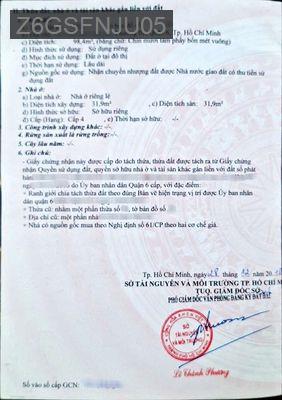 BÁN ĐẤT NGAY LÊ TRỰC HẺM THÔNG CHU VĂN AN SÁT CHỢ LỚN 99M2 NHỈNH 6TỶ - Phường 1  -  Quận 6 