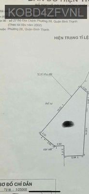 Nhà hẻm 480 Bình Quới 166m2 full thổ cư - Phường 28  -  Quận Bình Thạnh 