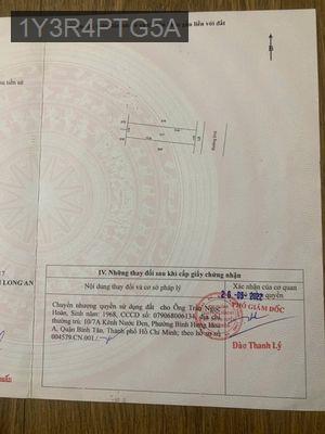 Dat ban khu cat tuong phu sinh - Xã Mỹ Hạnh Bắc  -  Huyện Đức Hòa 