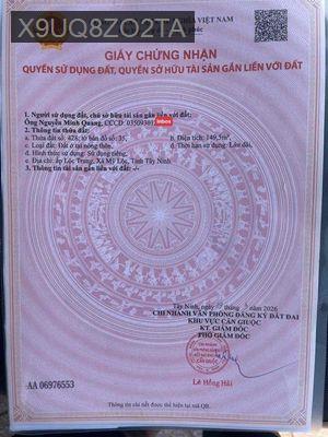 đất mặt tiền đường thông , khu dân cư . ấp lộc trung - Xã Mỹ Lộc  -  Huyện Cần Giuộc 