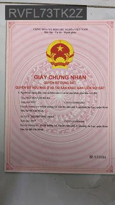 Bán nhà sổ hồng riêng chính chủ An Lạc, Bình Tân - Phường An Lạc  -  Quận Bình Tân 