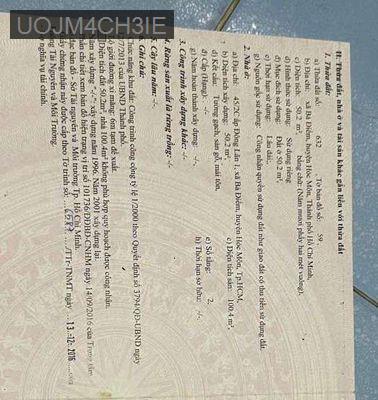 Bán nhà chính chủ gần ngã tư An Sương - Xã Bà Điểm  -  Huyện Hóc Môn 