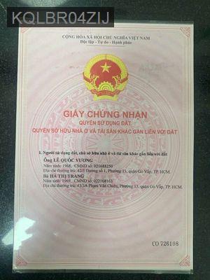 Bán nhà chính chủ gò vấp - Phường 15  -  Quận Gò Vấp 