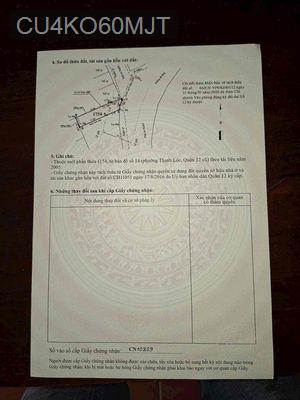 Đất Thạnh Lộc mặt tiền 37 - Phường Thạnh Lộc  -  Quận 12 