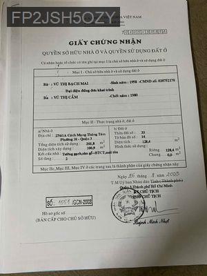 Chính chủ bán nhà nguyên căn đường CMT8 Quận 3 - Phường 10  -  Quận 3 
