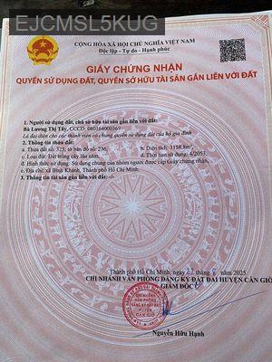 đất chính chủ cần bán - Xã Bình Khánh  -  Huyện Cần Giờ 