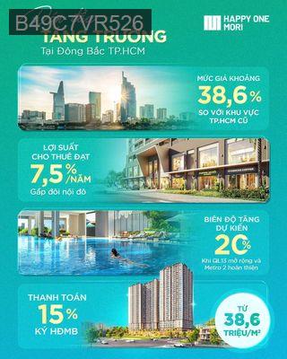 Căn hộ 1 PN 1WC 54m2 hấp dẫn tại Happy One Mori Lái Thiêu TP.HCM - Phường Lái Thiêu  -  Thị xã Thuận An 