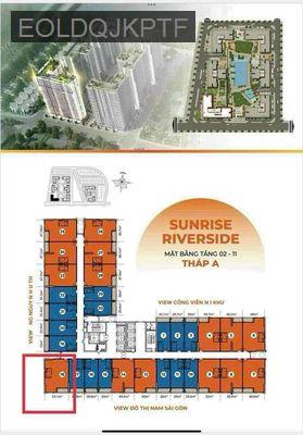 SUNRISE RIVERSIDE - CHỦ NGỘ CẦN BÁN VỘI - 54m2 _1PN,1wc - Giá 1,9tỷ - Xã Phước Kiển  -  Huyện Nhà Bè 