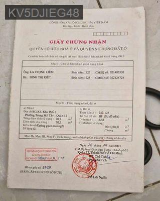 BÁN 2 CĂN NHÀ CẤP 4 MẶT TIỀN ĐƯỜNG TRUNG MỸ TÂY 1 - Phường Trung Mỹ Tây  -  Quận 12 