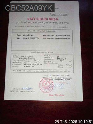 Bán đất kèm nhà cấp 4 tại Phường 10 Quận Gò Vấp ( còn thương lượng ) - Phường 10  -  Quận Gò Vấp 