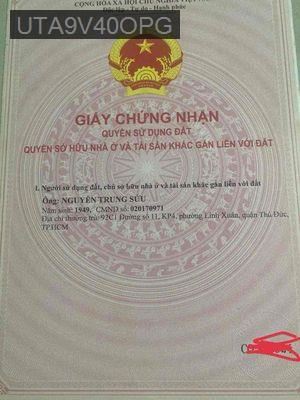 chính chủ cần bán gấp 50,5m đất thổ cư,Linh xuân, Thủ Đức,HCM - Phường Linh Xuân  -  Quận Thủ Đức 