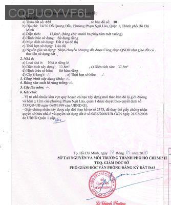 Bán nhà nguyên căn đường Đỗ Quang Đẩu, Quận 1 - Phường Phạm Ngũ Lão  -  Quận 1 