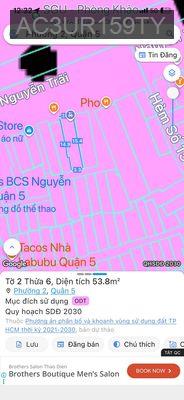 Mặt tiền 53 mv duong Nguyen Trai với giá hop ly - Phường 2  -  Quận 5 