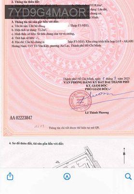 Bán căn hộ F3-NEO tầng 4 phân khu mới sang xịn mịn - Quận Bình Tân - Tp Hồ Chí Minh