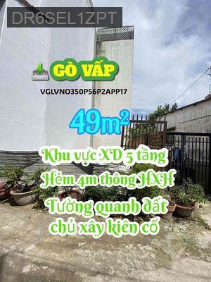 👍Đất Nguyễn Văn Lượng GV, HXH, khu vực XD 5 tầng, 49m², 4.95 tỷ - Phường 17  -  Quận Gò Vấp 