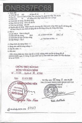 bán nhà gò vấp - Phường 14  -  Quận Gò Vấp 