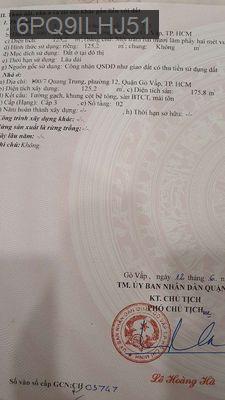 Bán nhà HXH Tân Sơn - Phường 12  -  Quận Gò Vấp 