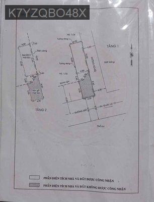bán nhà 1 trệt 1 lầu 10x4m có sổ hồng gần nhà thờ Fatima, Đại học Luật - Phường Hiệp Bình Chánh  -  Quận Thủ Đức 