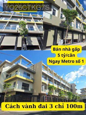 BÁN GẤP NHÀ PHỐ LIỀN KỀ METRO SỐ 1, VÀNH ĐAI 3 CHỈ TỪ 5 TỶ/CĂN - Phường Đông Hòa  -  Thị xã Dĩ An 