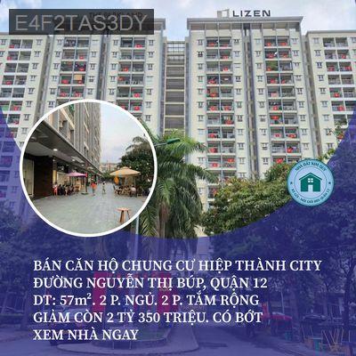 Bán chung cư - Phường Tân Chánh Hiệp  -  Quận 12  - 57m² - 2.35tỷ