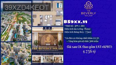 Bán CH 3PN 2WC 82m2 giá 4,756tỷ The Beverly Solary-Vinhomes Grand Park - Phường Long Thạnh Mỹ  -  Quận 9 