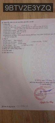 Chính Chủ Bán Nhà gần siêu thị Emark 2 - Phường 14  -  Quận Gò Vấp 