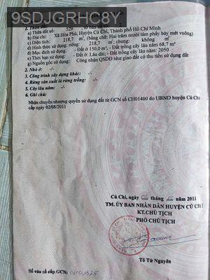 Cần bán Đất có nhà sẵn gần khu công nghiệp chợ xã hoà phú - Xã Hòa Phú  -  Huyện Củ Chi  Cần bán Đất có nhà sẵn gần khu công nghiệp chợ xã hoà phú - Xã Hòa Phú  -  Huyện Củ Chi