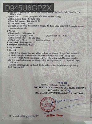 BÁN NHÀ MẶT TIỀN QUẬN BÌNH TÂN CHỈ HƠN 4TỶ - Phường Tân Tạo A  -  Quận Bình Tân 