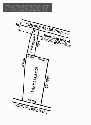 thổ+lúa thích hợp xây cất nhà vườn - Xã Lạc Tấn  -  Huyện Tân Trụ 