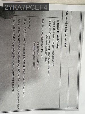 Cần tiền bán gấp nhà mặt tiền đường Lê văn Khương. - Xã Đông Thạnh  -  Huyện Hóc Môn 