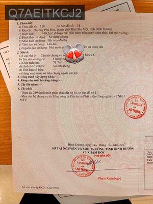 bán căn hộ chung cư Sunrise ngay cạnh becamex Thủ dầu một, giá 1,8 tỷ - Phường Phú Hòa  -  Thành phố Thủ Dầu Một 