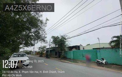 Xưởng 714m2( 12x64) mặt tiền đường An Hạ xã Phạm Văn Hai - Xã Phạm Văn Hai  -  Huyện Bình Chánh 