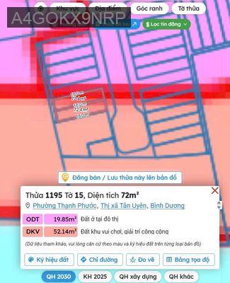Bán nhà - Phường Thạnh Phước  -  Thị xã Tân Uyên  - 144m² - 7tỷ