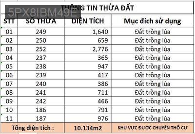 BÁN MẪU ĐẤT ĐỨC HÒA LONG AN KHU VỰC ĐƯỢC CHUYỂN THỔ CƯ - Xã An Ninh Đông  -  Huyện Đức Hòa 