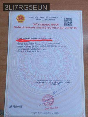 Cần sang nhượng gấp - Xã Bình Lợi  -  Huyện Bình Chánh 