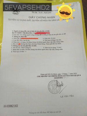 NHÀ MẶT TIỀN QUÂN 8 NGAY TRUNG TÂM - Phường 2  -  Quận 8 