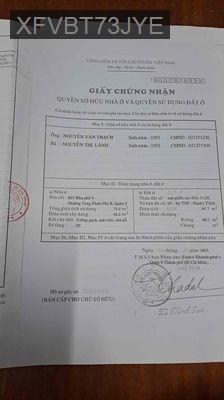 NHÀ Ở CẠNH CHỢ NHỎ LÊ VĂN VIỆT - Phường Tăng Nhơn Phú B  -  Quận 9 