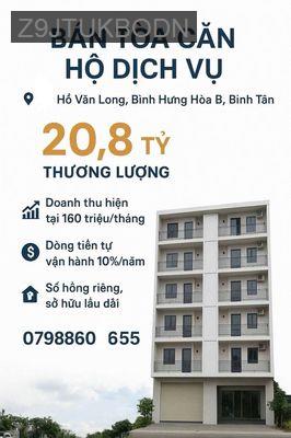 BÁN TÒA NHÀ CHDV 37 PHÒNG ĐƯỜNG HỒ VĂN LONG, BÌNH HƯNG HÒA B, BÌNH TÂN - Phường Bình Hưng Hòa B  -  Quận Bình Tân 