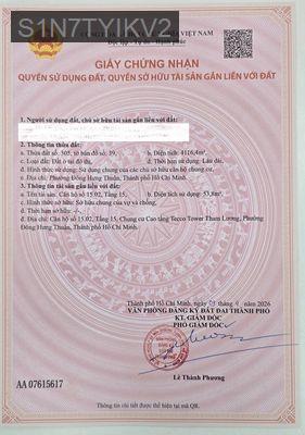 SỔ HỒNG SẴN - CH Tecco Green Nest 58m², giá 2,7 tỷ 2PN. - Phường Tân Thới Nhất  -  Quận 12 