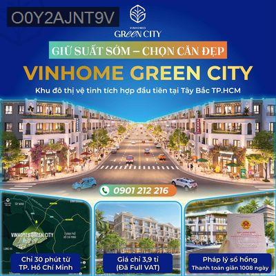 Nhà phố Vinhomes 173m2, 1 chệch 2 lầu 1 áp mái khu đô thị All In One - Xã Tân Mỹ  -  Huyện Đức Hòa 