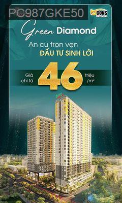 Chỉ với 2tỷ3 bạn đã có thể sở hữu căn hộ 2PN nằm ngay mặt tiền đường - Phường Đông Hòa  -  Thị xã Dĩ An 